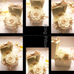 リングピロー★プリザーブドフラワーBunny flower ウェディング・結婚祝い 5枚目の画像