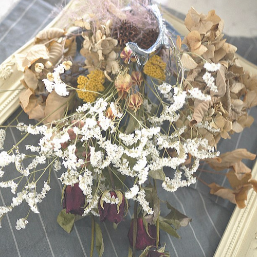 ダリア】ドライフラワーのスワッグ ドライフラワー Bunny flower 通販