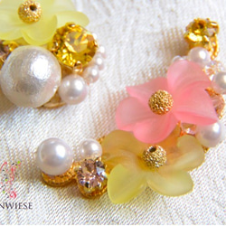 Hibiscus flower earcuff set 第2張的照片