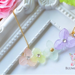 Pastel hydrangea necklace 第2張的照片