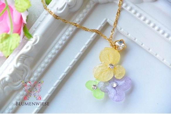 Pastel hydrangea necklace Ⅱ 第2張的照片