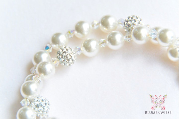 Crystal pearl bracelet 第2張的照片