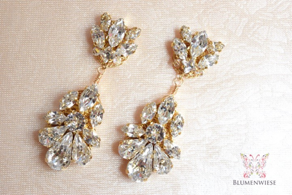 Swarovski crystal earrings 2枚目の画像