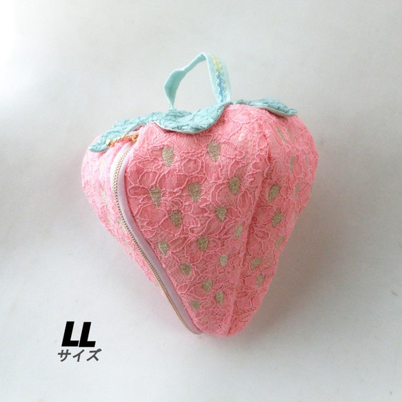 草莓小袋花邊[LL]嬰兒粉色2號★定做★ 第1張的照片