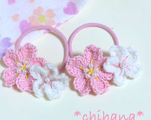 春満開＊桜のヘアゴム ヘアゴム chihana 通販 888675｜Creema(クリーマ)