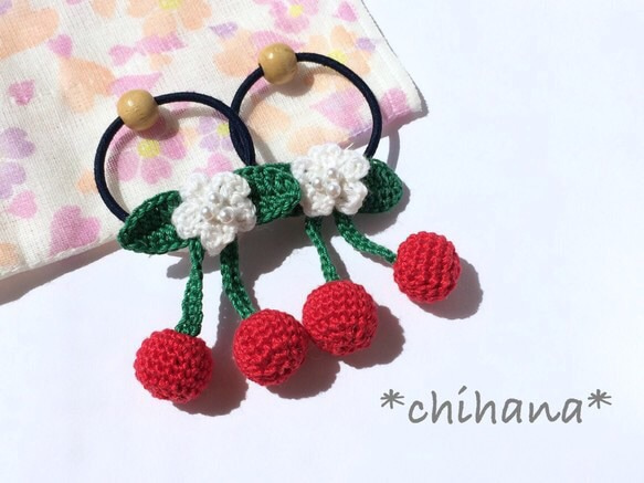 じゃらじゃら  ヘアゴム  激カワ(*>∀<)ゆらゆらお花❁さくらんぼ じゃらじゃら ヘアゴム 激カワ(*>∀<)ゆらゆらお花❁さくらんぼ