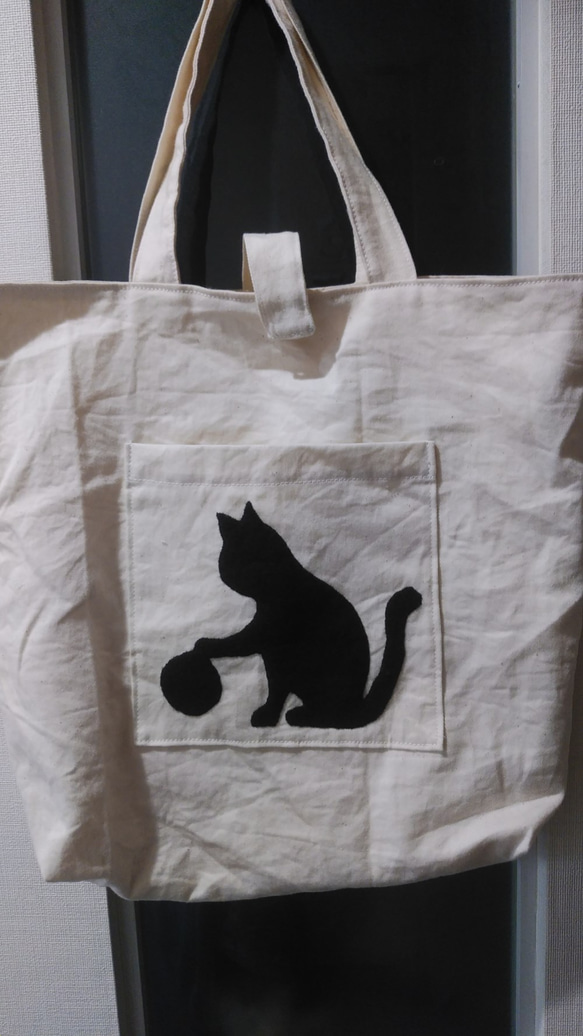 トートバッグ トート ねこハンドトート 猫柄 ねこ ネコ