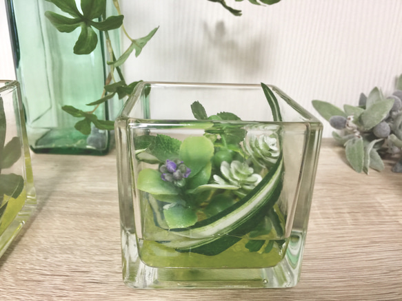 サマーセール！！ fake green &water in glas 3枚目の画像