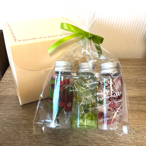 ハーバリウム ミニボトル3本セット❤︎ ハーバリウム・植物標本 lulu