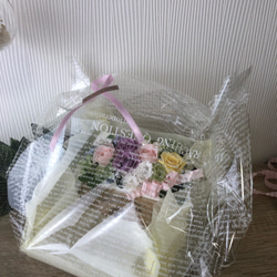 preserved flower photo frame  purple  受注製作 写真立て フォトフレーム 6枚目の画像