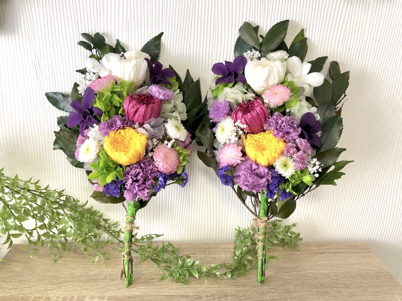 【ぶちです】ブリザードフラワーアレンジお仏花タイプ　一対