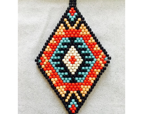 アメリカンインディアン  ネイティヴアメリカン 工芸品 ビーズ刺繍 自分でカスタマイズできる！】ネイティブアメリカン柄❤️ビーズ