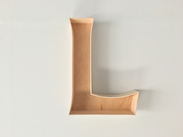 BENT WOOD LETTER SIGN / LARGE / L 1枚目の画像