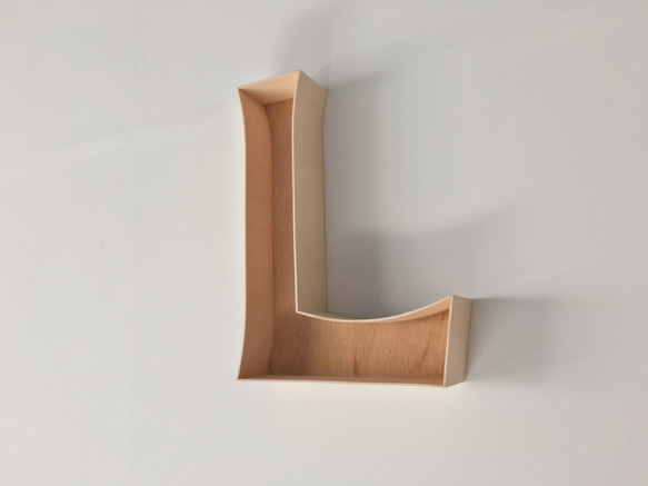 BENT WOOD LETTER SIGN / LARGE / L 2枚目の画像