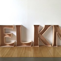 BENT WOOD LETTER SIGN / LARGE / L 4枚目の画像