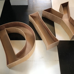 BENT WOOD LETTER SIGN / D I Y / MEDIUM アルファベットサイン 4枚目の画像