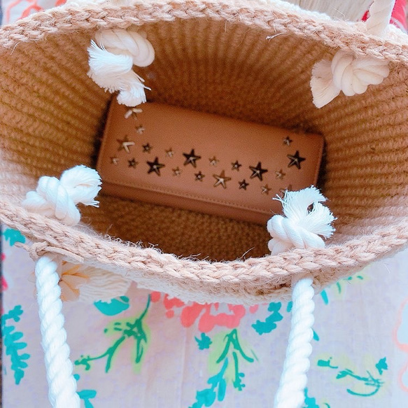 ＊flower crochet bag＊マルシェバッグ　かごバッグ　 3枚目の画像