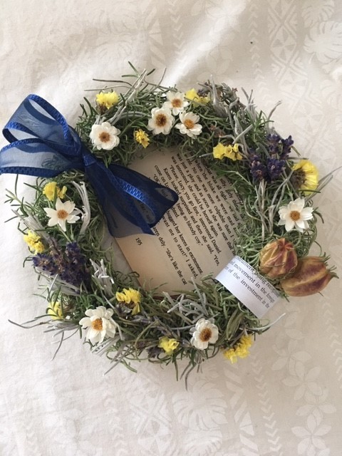 感謝価格！ミモザとドライアンドラのハーフリース 春 花かんざし 感謝