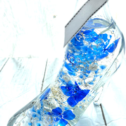 －再販－  ガラスの靴ハイヒール形  ハーバリウム  ブルー系 2枚目の画像