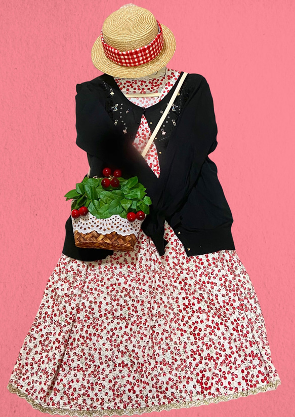 かご風バッグ「桜桃（さくらんぼ）」 5枚目の画像