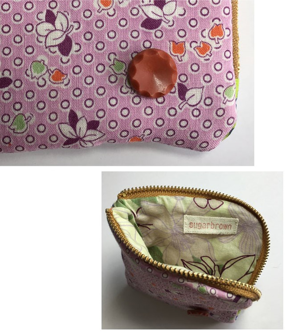 【免費送貨】方袋硬幣盒粉紅色和葉子 第4張的照片