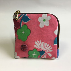 【免費送貨】方袋硬幣盒粉紅色可愛花 第1張的照片