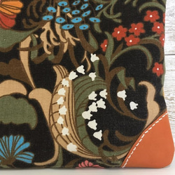 手提包A4手提包復古黑色花卉圖案2 第2張的照片