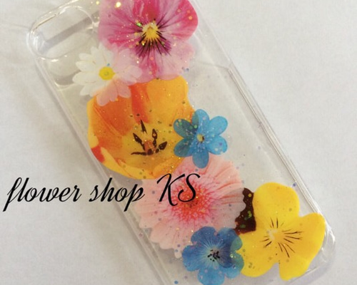 ゆきページ★押し花ケース Android全機種対応iPhoneケースも♪夏の大人気デザイン涼しげ花冠