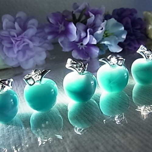 値下げ handmade ラリマー リンゴ ネックレス 7eba1744b7e09869e7a71f30692856