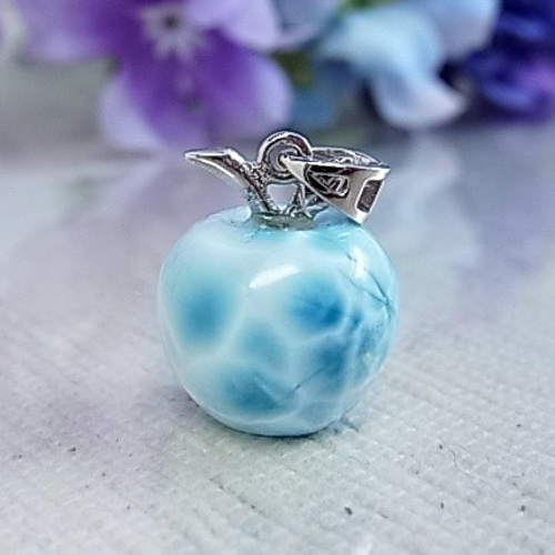 値下げ handmade ラリマー リンゴ ネックレス handmade ラリマー りんご ネックレスの通販 by ✴Larimar Holic