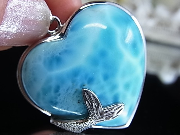 稀少）最高級品質天然ラリマー天珠トップグレード