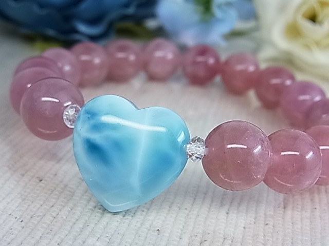 大きめ❣️ラリマーハートと水晶❣️16cm 大きめ❣️ラリマーハートと水晶❣️16cm 送料無料商品 | 公式
