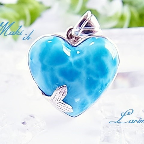 海の花びら】♥ラリマー♥イルカのかくれんぼ♥神秘な透明感♥海からの  