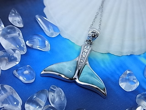 ◇くじらのしっぽ◇ラリマー◇Silver925◇きらりと可愛い♡ペンダント 