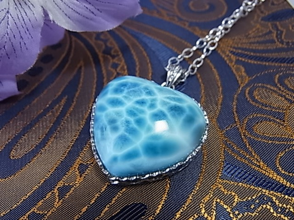 高品質ハートラリマーネックレス4