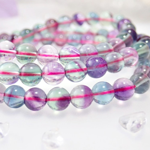 高品質/フローライト】♡美しい輝きの未来へ♡w11♡透明＊神秘＊バイ