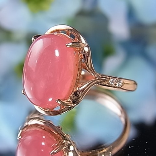 美品インカローズ リング シルバー 天然石 宝石 ジュエリー