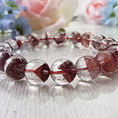 お得品】◇希少石/赤富士◇レピドクロサイト/11㎜/ファントムクォーツ