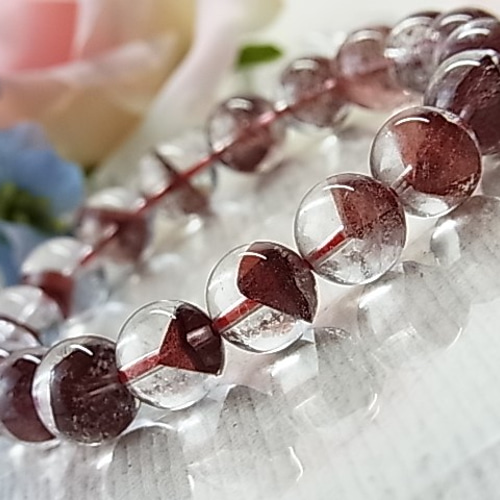 お得品】◇希少石/赤富士◇レピドクロサイト/11㎜/ファントムクォーツ