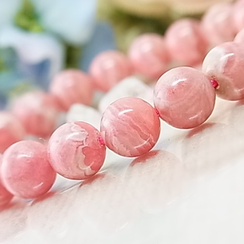 綺麗なインカローズたん！綺麗！ インカローズ アルゼンチン産 8㎜】花石 美ブレス Y93 薔薇色の人生