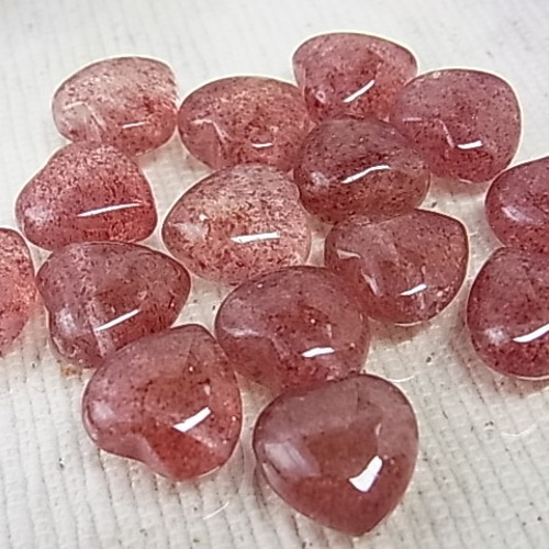 2個セット】ぷっくりハート ピンクエピドート アフリカン ストロベリー