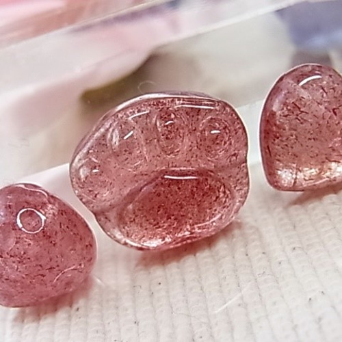 2個セット】ぷっくりハート ピンクエピドート アフリカン ストロベリー 