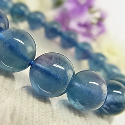 大粒！18㎜フローライト天然石蛍石天然石ブレスレットアクセサリー