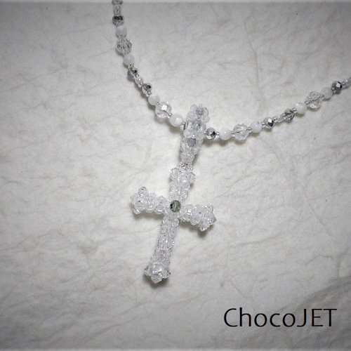 【Mari】 Swarovski クロスネックレス SWAROVSKI - 🉐 🦢【スワロフスキー】クロスネックレスの通販 by あま