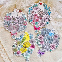 賀卡 Kotori Bouquet-Silver &amp; Cinnamon Java Sparrow 2PC SET 第6張的照片