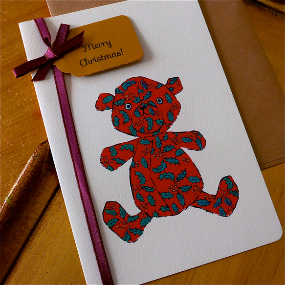 CHRISTMAS CARD -  NOEL BEAR 2PC SET 2枚目の画像