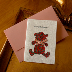 CHRISTMAS MINI CARD - NOEL BEAR 4PC SET- 2枚目の画像