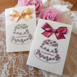 BIRTHDAY CARD flower cake - 2PC SET - 1枚目の画像