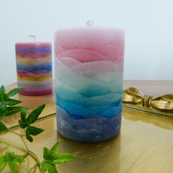 uroco candle  - blue~pink 3枚目の画像