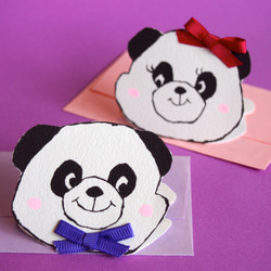 ANIMAL MINI CARD -PIG & PANDA 4PC SET- 3枚目の画像